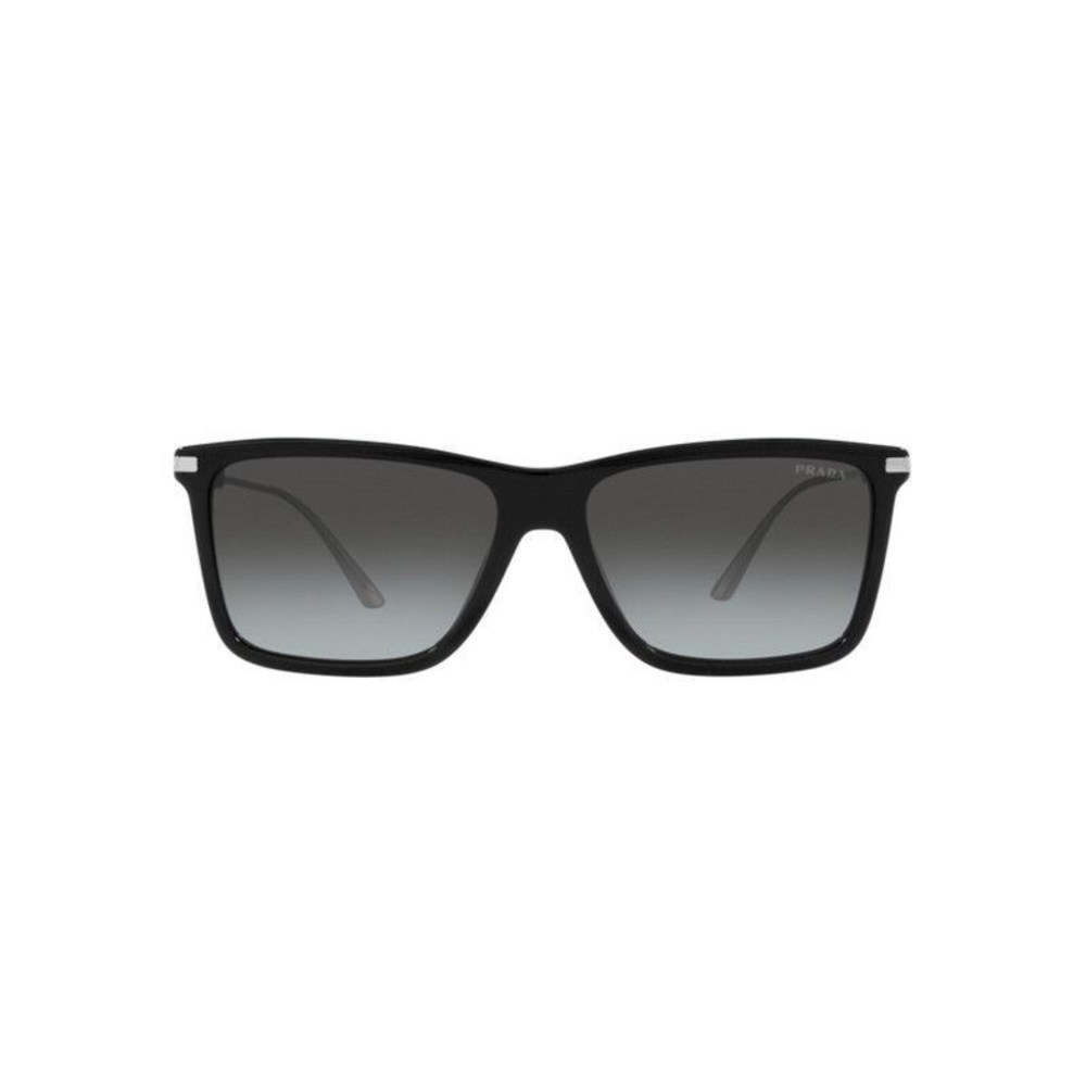 Prada Square Sunglasses 0PR01Z 1AB06T Black Frame Grey Lenses Gradient - Picture 2 of 4